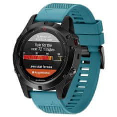 BStrap Silicone Acton řemínek na Garmin Fenix 5 / 6 / 6 Pro / 7 / 8 47mm / E, dark teal