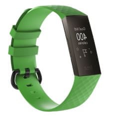 BStrap Silicone Diamond (Small) řemínek na Fitbit Charge 3 / 4, green