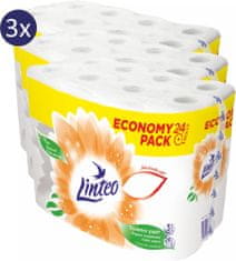 LINTEO toaletní papír Economy Pack 3x 24rolí, 3 vrstvý, bílý