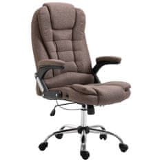 Greatstore Kancelářská židle hnědá polyester