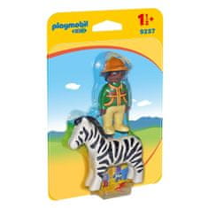 Playmobil Ošetřovatel a zebra , 1.2.3, 2 ks