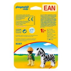 Playmobil Ošetřovatel a zebra , 1.2.3, 2 ks