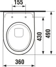 Jika Keramický klozet JIKA LYRA PLUS Compact, závěsný, 49*36, bílé - 8.2338.2.000.000.1