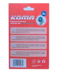 KOMA NK01 - Certifikované náhradní hlavice k elektrickým zubním kartáčkům Cross Action, 4ks