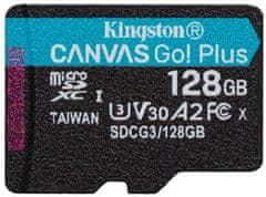 Kingston microSDXC 128GB Canvas Go Plus 170R A2 U3 V30 (SDCG3/128GBSP)