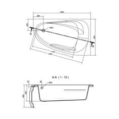 CERSANIT Vana joanna new pravá 150x95 cm (S301-168)