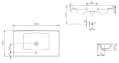 CERSANIT Nábytkové umyvadlo 100 crea box (K114-018)