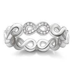 Thomas Sabo Prsten "Nekonečno" , D_TR0003-725-14-56, Sterling Silver, 925 Sterling silver, white diamond