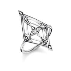 Thomas Sabo Prsten "Vintage kříž" , D_TR0040-356-14-54, Sterling Silver, 925 Sterling silver, blackened, white diamond