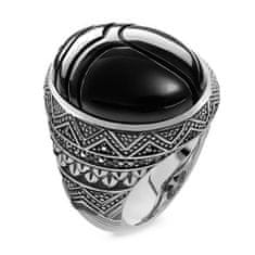 Thomas Sabo Prsten "Černý vruboun" , TR2134-641-11-60, Sterling Silver, 925 Sterling silver, blackened, onyx, zirconia black