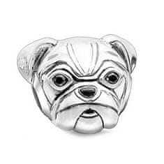 Thomas Sabo Korálek "Mops" , K0164-691-12, Karma Beads, 925 Sterling silver, blackened, cold enamel black, zirconia black