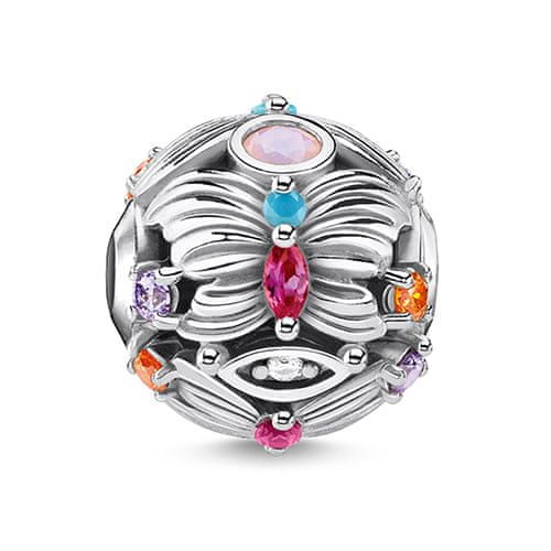 Thomas Sabo Korálek "Motýl" , K0341-342-7, Karma Beads, 925 Sterling silver, blackened, synthetic corundum, glass-ceramic stone, zirconia