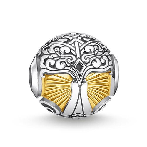 Thomas Sabo Korálek "Strom lásky" , K0345-966-39, Karma Beads, 925 Sterling silver, 18k yellow gold plating, blackened