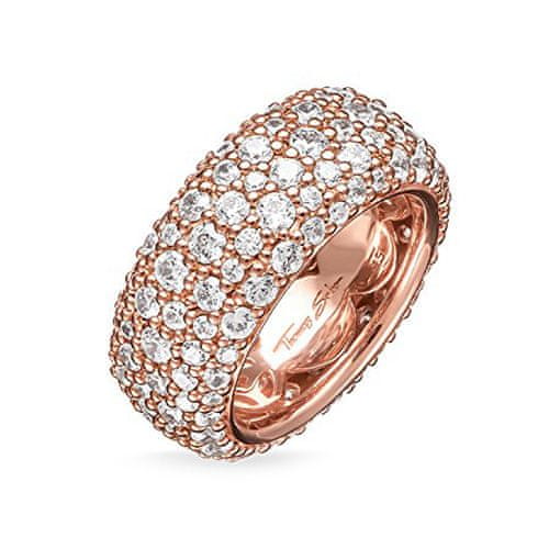 Thomas Sabo Prsten "Dlážděný bílý" , TR2031-416-14-58, Sterling Silver, 925 Sterling silver, 18k rose gold plating, zirconia white