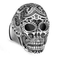 Thomas Sabo Prsten "Maorská lebka" , TR2132-643-11-54, Sterling Silver, 925 Sterling silver, blackened, zirconia black