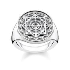 Thomas Sabo Prsten "Vintage kompas" , D_TR0041-714-11-54, Sterling Silver, 925 Sterling silver, blackened, black diamond