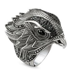 Thomas Sabo Prsten "Sokol" , TR2066-641-11-50, Sterling Silver, 925 Sterling silver, blackened, onyx, zirconia black