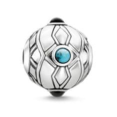 Thomas Sabo Korálek "Etnický" , K0323-878-7, Karma Beads, 925 Sterling silver, blackened, simulated turquoise, onyx