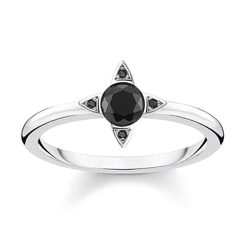 Thomas Sabo Prsten "Černé kameny" , TR2268-643-11-52, Sterling Silver, 925 Sterling silver, blackened, zirconia black