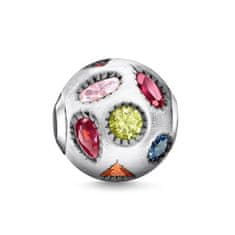 Thomas Sabo Korálek "Barevné kameny" , K0318-318-7, Karma Beads, 925 Sterling silver, blackened, glass-ceramic stone, synthetic corundum, synthetic spinel, zirconia | multicoloured