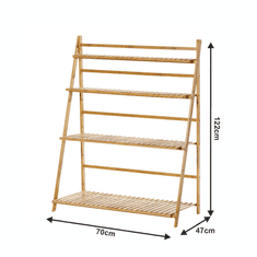 KONDELA Skládací regál, bambus, Nepel TYP 2 + dárek