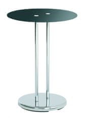 Mørtens Furniture Odkládací stolek Raymond, 55 cm, černá / chrom