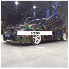 CWFoo Duhová chromovaná šedá wrap auto fólie na karoserii 152x500cm