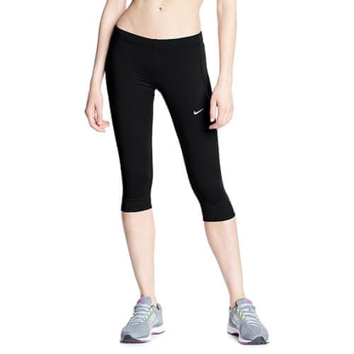 Nike TECH CAPRI, 10 | RUNNING | WOMENS | 3/4 LENGTH TIGHT | BLACK/REFLECTIVE SILV | XS