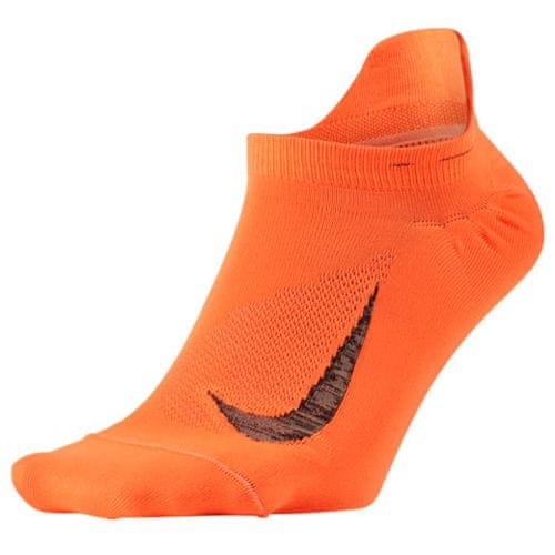 Nike U NK ELT LTWT NS, 30 | RUNNING | ADULT UNISEX | NO SHOW SOCK | TOTAL ORANGE/BLACK/(BLACK) | 12-