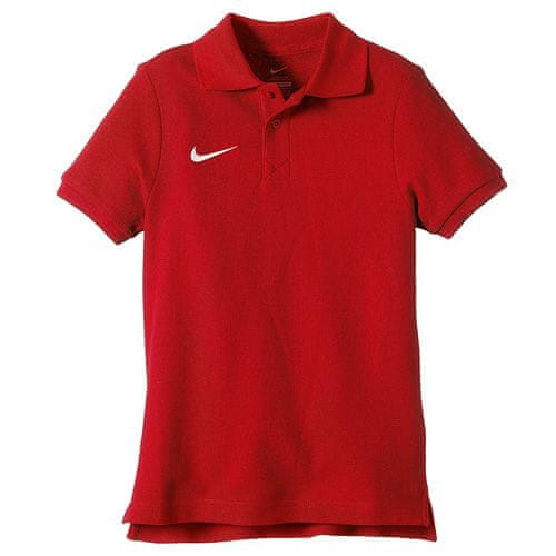 Nike TS BOYS CORE POLO, 10 | FOOTBALL/SOCCER | BOYS | SHORT SLEEVE POLO | UNIVERSITY RED/WHITE | S