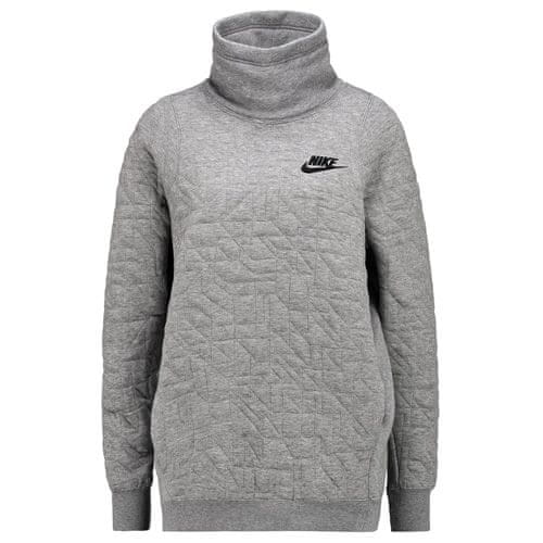 Nike W NSW FNL QUILT, 10 | NSW OTHER SPORTS | WOMENS | HOODED LONG SLEEVE TOP | CARBON HEATHER/BLACK | XS