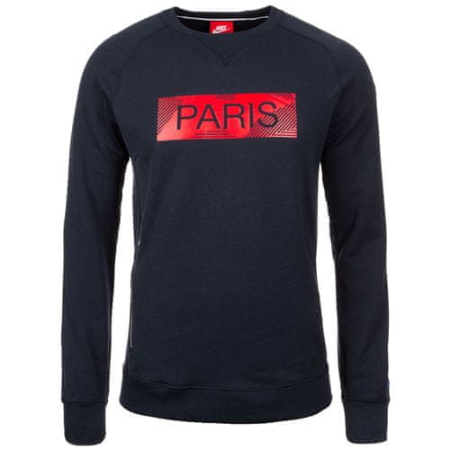 Nike PSG M NSW CRW FT AUT SLD, 10 | FOOTBALL/SOCCER | MENS | LONG SLEEVE TOP | DARK OBSIDIAN/HYPER COBALT | M