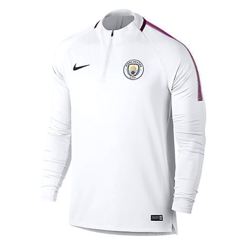 Nike MCFC M NK DRY SQD DRIL TOP, 10 | FOOTBALL/SOCCER | MENS | LONG SLEEVE TOP | WHITE/TRUE BERRY/MIDNIGHT NAVY | 2XL