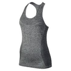 Nike DRI-FIT KNIT TANK, 10 | RUNNING | WOMENS | TANK TOP/SINGLET | BLACK/HTR/REFLECTIVE SILV | L