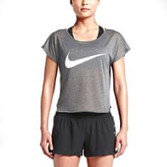 Nike RUN FREE COOL SWOOSH SS, 10 | RUNNING | WOMENS | SHORT SLEEVE TOP | BLACK/WHITE/REFLECTIVE SILV | L