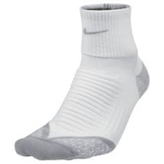 Nike  ELITE RUNNING CUSHION QTR, 30 | RUNNING | ADULT UNISEX | ONE QUARTER SOCK | WHITE/WOLF GREY/(WOLF GREY) | 4-5.5