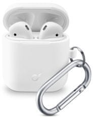 CellularLine Ochranný kryt s karabinou Bounce pro Apple AirPods 1 & 2 BOUNCEAIRPODSW, bílý