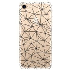 iSaprio Silikonové pouzdro - Abstract Triangles 03 - black pro Apple iPhone 7 / 8