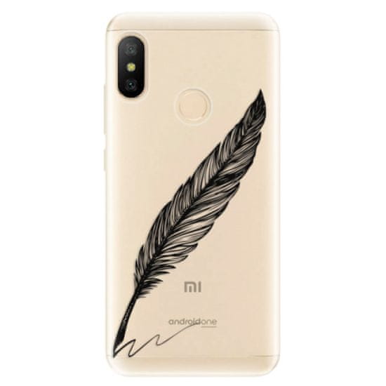 iSaprio Silikonové pouzdro - Writing By Feather - black pro Xiaomi Mi A2 Lite