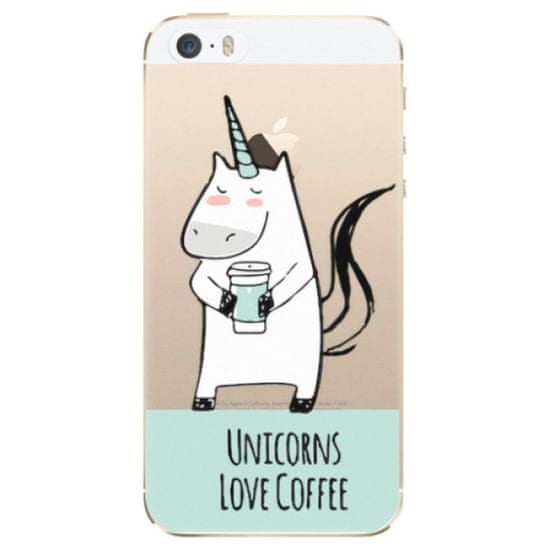 iSaprio Silikonové pouzdro - Unicorns Love Coffee pro Apple iPhone 5/5S/SE