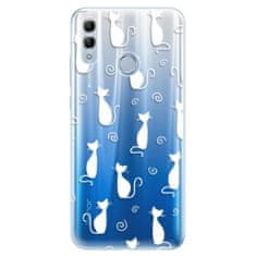 iSaprio Silikonové pouzdro - Cat pattern 05 - white pro Honor 10 Lite