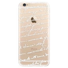 iSaprio Silikonové pouzdro - Handwriting 01 - white pro Apple iPhone 6 Plus