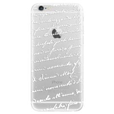 iSaprio Silikonové pouzdro - Handwriting 01 - white pro Apple iPhone 6 Plus