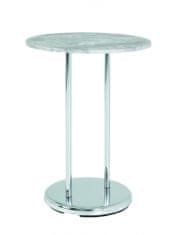 Mørtens Furniture Odkládací stolek Raymond, 55 cm, beton / chrom