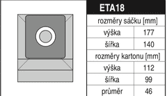 Jolly - MaT Elektra Sáčky do vysavače ETA 18