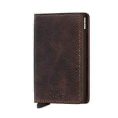 Secrid Čokoládová kožená peněženka SECRID Slimwallet vintage SV-Chocolate SECRID