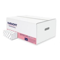 Harmony Papírové utěrky skládané ZZ 2-vrstvé professional, 100% celulóza, bílé (20 bal.)