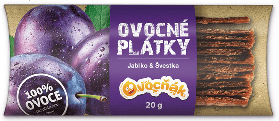 Ovocňák plátky jablko-švestka 20 x 20 g