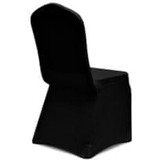 Vidaxl Potahy na židle strečové černé 6 ks