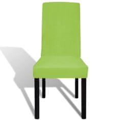 shumee Hladké strečové potahy na židle 6 ks zelené